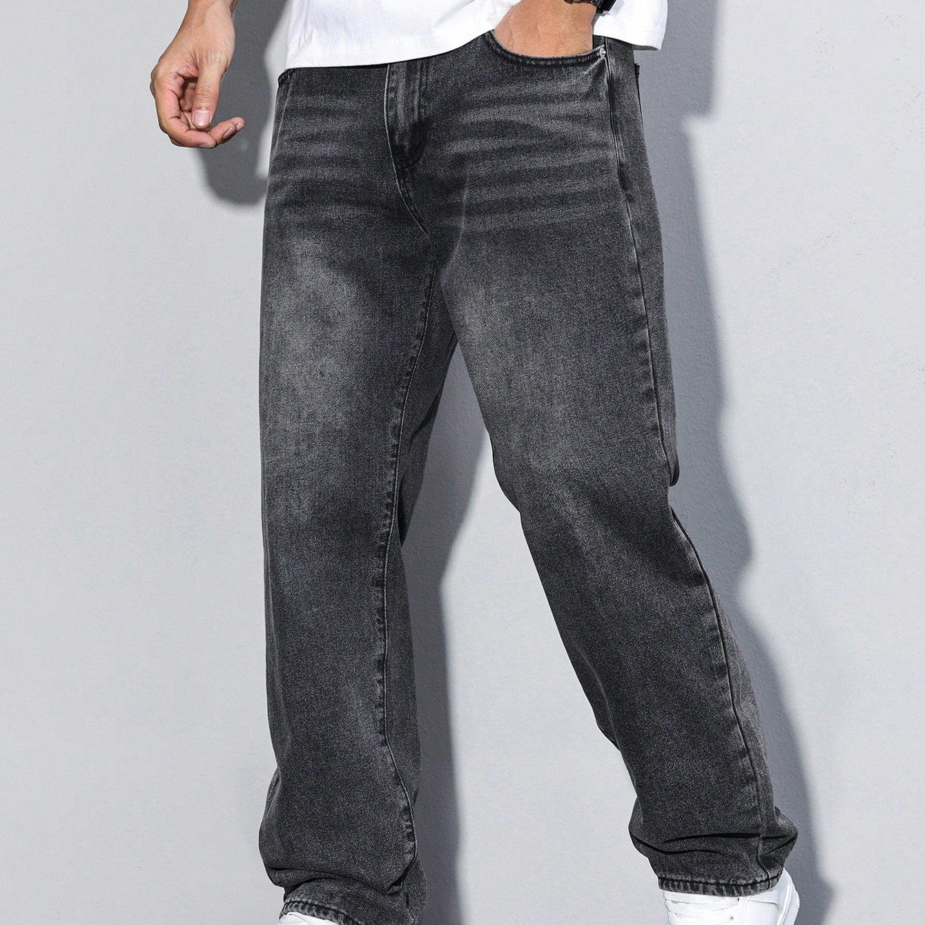 Dark grey casual jeans