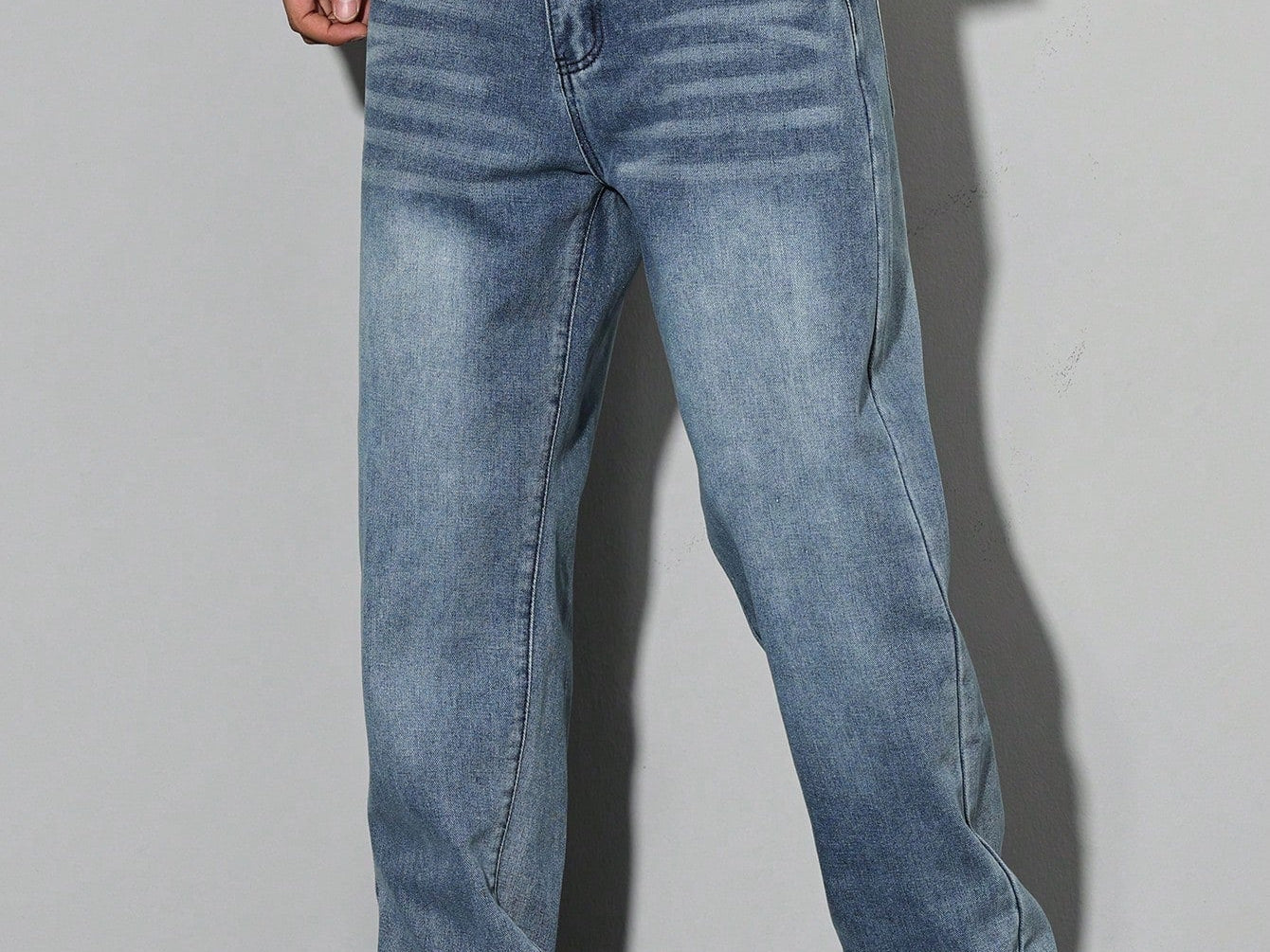 Cyan blue casual jeans