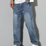 Cyan blue casual jeans