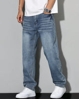 Cyan blue casual jeans