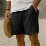 Men's Elastic Waist Shorts in Black
