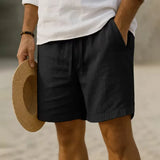 Men's Elastic Waist Shorts in Black