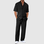 Men's Two-Piece Summer Set in Black