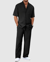 Men's Two-Piece Summer Set in Black
