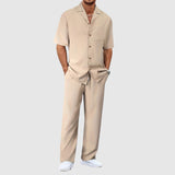 Men's Two-Piece Summer Set in Khaki