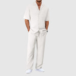 Men's Two-Piece Summer Set in White