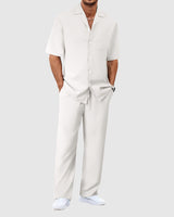 Men's Two-Piece Summer Set in White