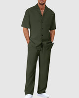 Men's Two-Piece Summer Set in Green