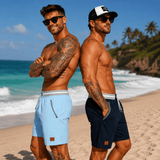 Chino drawstring shorts worn