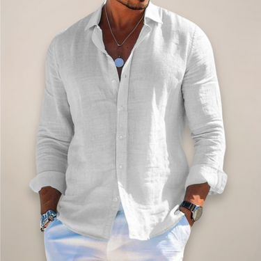Langarmhemd Herren | Leinenoptik, Casual