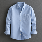 Men's Long Sleeve Button-Down Shirt in Light Blue