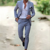 Men's Linen Suit detail