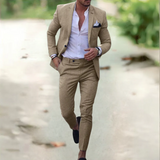 Men's Linen Suit detail