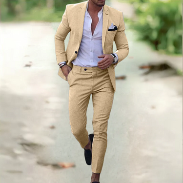 Men's Linen Suit detail