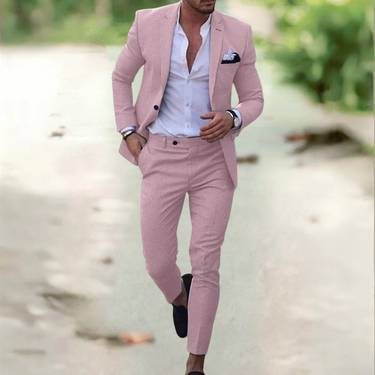 Men's Linen Suit detail
