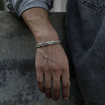 Sterling Silver Cuff Bracelet side view