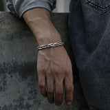 Sterling Silver Cuff Bracelet side view