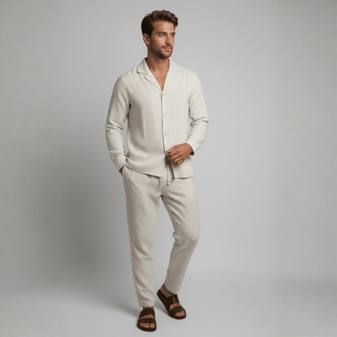 Tailored Two-Piece Set | Relaxed Shirt and Trousers Summer Outfit