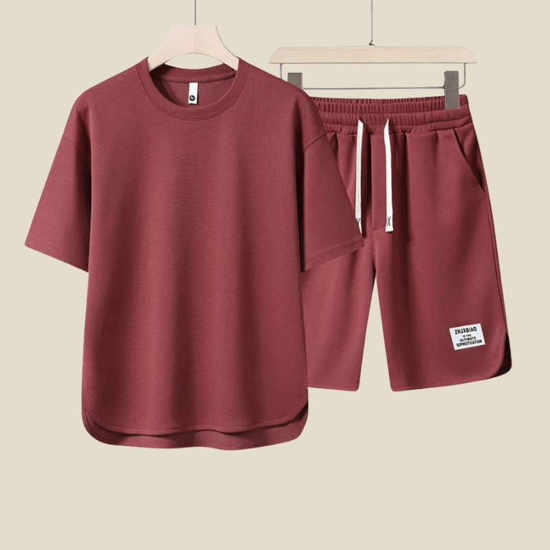 Casual Two-Piece Set | Relaxed T-Shirt and Drawstring Shorts Outfit