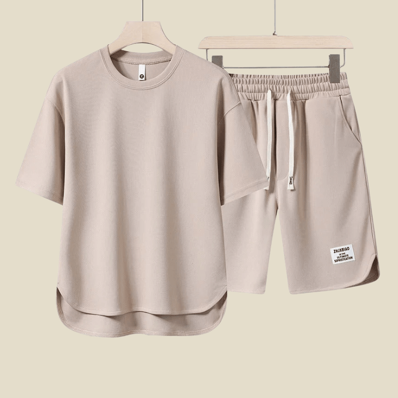 Casual Two-Piece Set | Relaxed T-Shirt and Drawstring Shorts Outfit