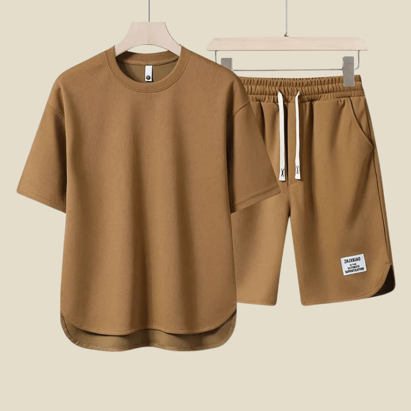 Casual Two-Piece Set | Relaxed T-Shirt and Drawstring Shorts Outfit