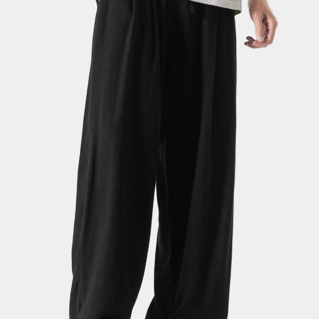Men's Relaxed Wide-Leg Pants | Drawstring Casual Trousers