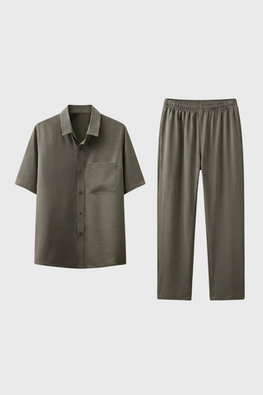 Men's Two-Piece Set in Olive Green