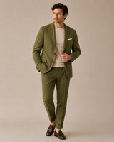 Olive Green Men's Two-Piece Suit