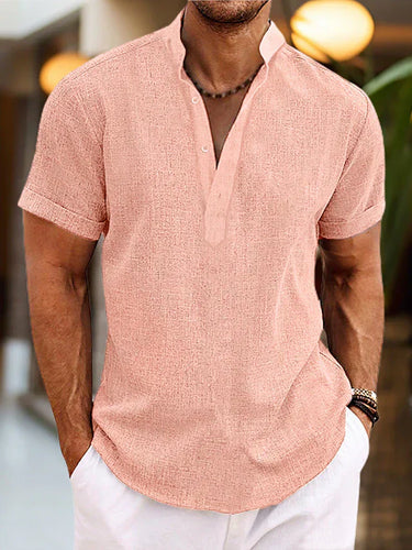Henley-Shirt Herren | Kurzarm, Casual