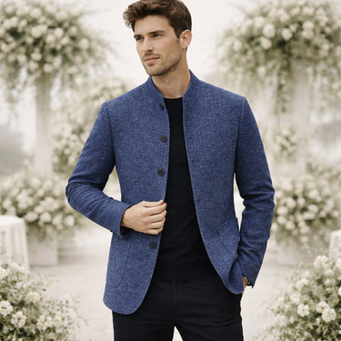 The Alghero | Blazer Herren, Stehkragen, Gefüttert