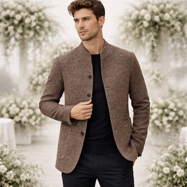 The Alghero | Blazer Herren, Stehkragen, Gefüttert