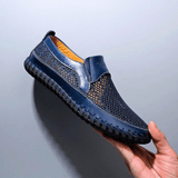 Blue slip-on casual shoes