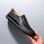 Black slip-on casual shoes