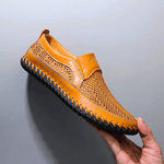 Tan slip-on casual shoes